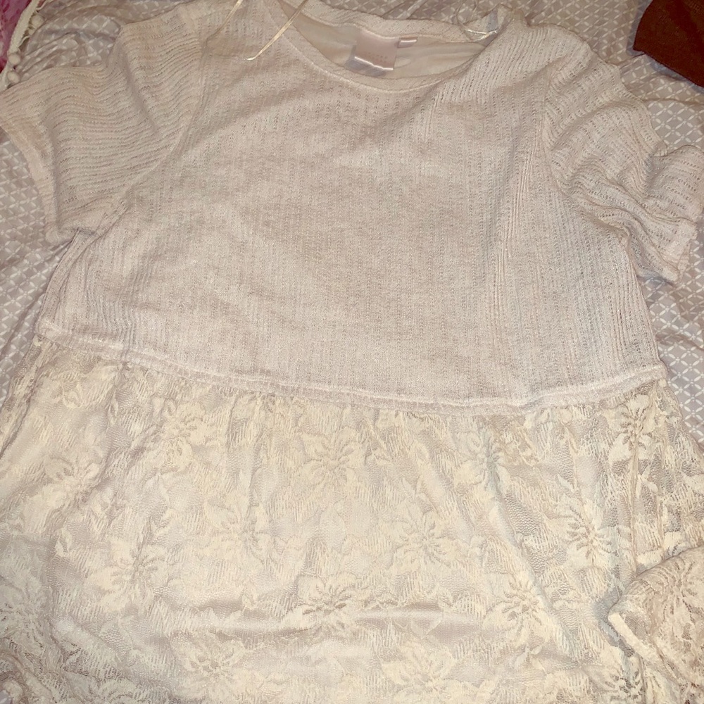Lauren Conrad Lace Baby Doll Blouse